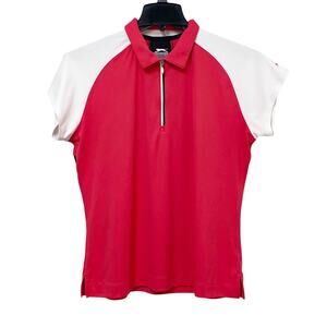Slazenger Red & White Golf Polo – Size